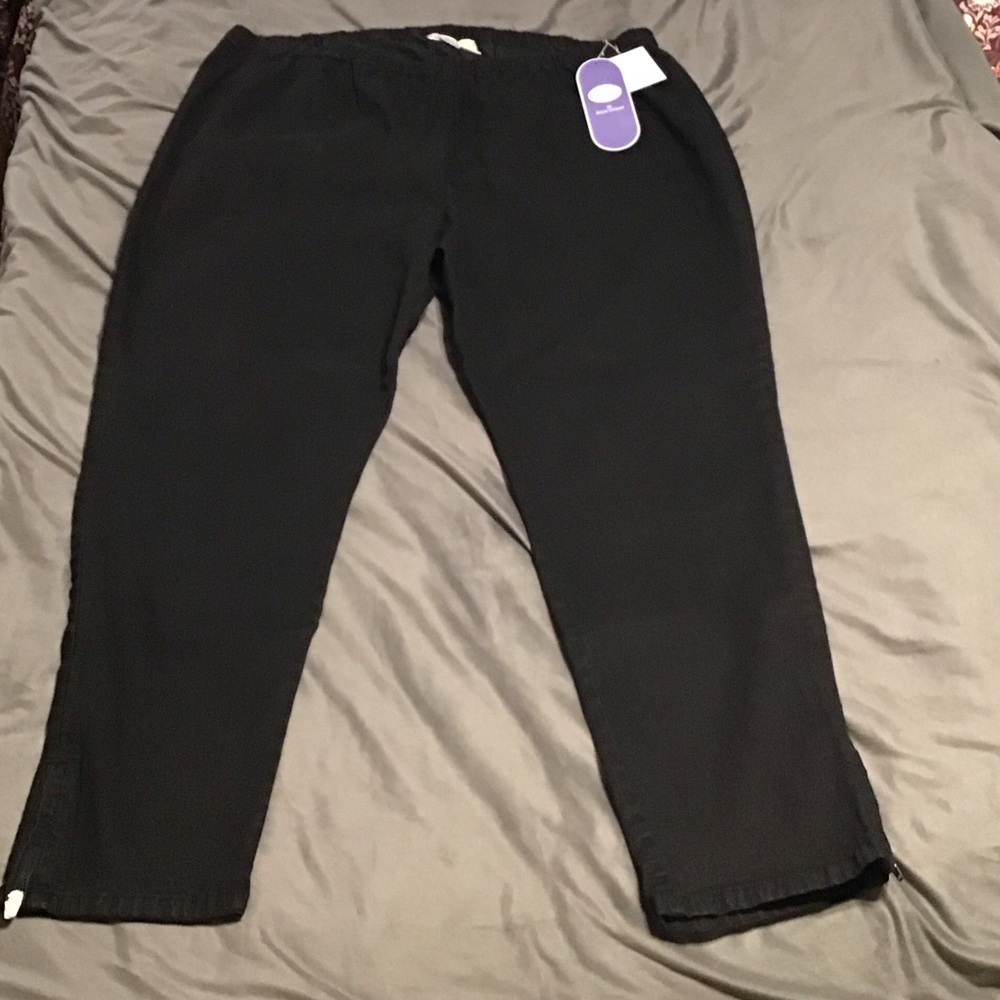 DG2 by Diane Gilman Skinny Stretch Denim Jegging Black 3XT